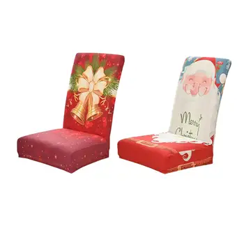  Рождественский чехол для стула, Рождественские чехлы для сидений, Рождественский чехол для стула на праздник