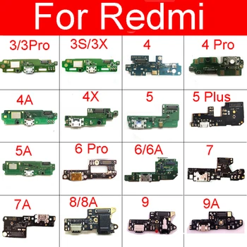  Зарядный USB Разъем Плата Порта Для Xiaomi Redmi 9 9A 8 8A 7 7A 6 6A 5 5 Plus 4A 4X3S 3X3PRO USB Зарядное Устройство Док-Станция Запчасти Для Ремонта