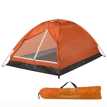  Походная палатка на 2 человека с широкими дверями системой вентиляции и прочными шестами из стекловолокна для пеших прогулок на открытом воздухе и рыбалки