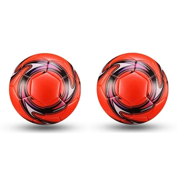  2шт профессиональных футбольных мяча для соревнований по футболу на открытом воздухе, очень подходящих для физических упражнений, красный