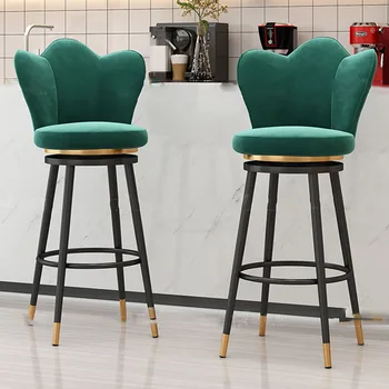  Стильные дизайнерские барные стулья Современный металлический Круглый стул в скандинавском стиле с золотым дизайном Минималистичная Удобная мебель для дома Barkrukken