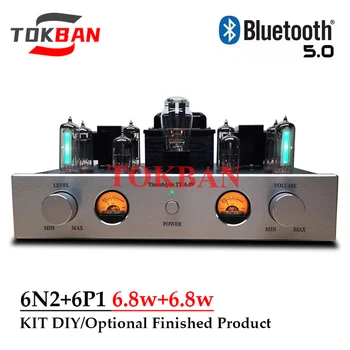 Tokban A09 6n2 6p1 Комплект Вакуумного лампового усилителя DIY 6,8 Вт * 2 2-канальный Усилитель Vu Meter Bluetooth 5,0 Усилитель класса HIFI Аудио