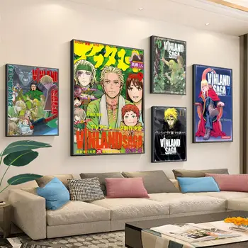  Плакат Vinland Saga, аниме-плакаты, Стикеры, настенное искусство высокого качества, ретро-плакаты для домашнего декора комнаты в стиле Каваи