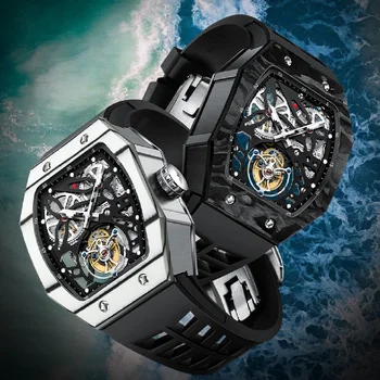 JINLERY Мужские часы Richard Автоматические Механические Мужские часы Hollow Watch for Men Роскошные 2023 Новые часы Мужские подарки ��ѧ�� �ާ�ا�ܧڧ�