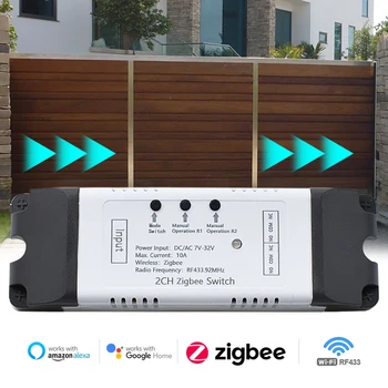  Моторный модуль TUYA Zigbee 7-32V 110V 130V 220V Переключатель Интеллектуальных реле автоматизации жизнедеятельности Работает с Alexa Google Home Alice