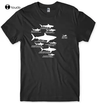  Shark Hierarchy Diver Diving Забавная Мужская Футболка Унисекс На Заказ Aldult Teen Unisex Футболка С Цифровой печатью Xs-5Xl