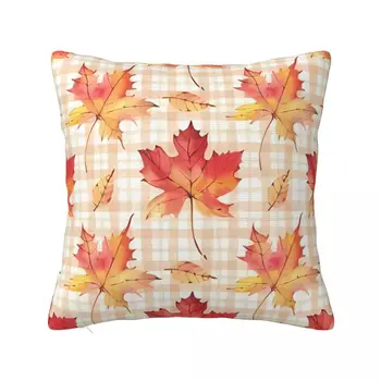  Осенний кленовый лист Выразите свой стиль с помощью этих декоративных наволочек Square Decor Home Cushion Cover Short Plush