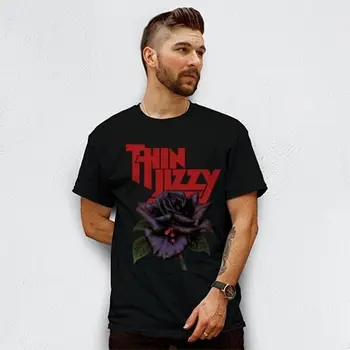  Подарочная футболка Thin Lizzy Black Rose унисекс от S до XL