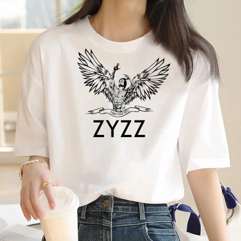  Женская японская футболка Zyzz с изображением персонажей комиксов харадзюку для девочек
