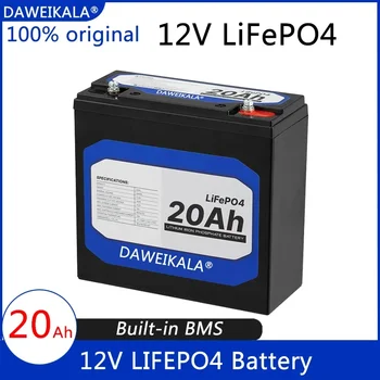  Новый аккумулятор LiFePO4 емкостью 12 В 20 Ач, литий-железо-фосфатный аккумулятор емкостью 12 В 24 В, LiFePO4, аккумуляторная батарея для детских самокатов, лодочный мотор, без налога