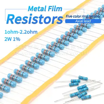  2 Вт 1% металлический пленочный резистор 0,1R 0,12R 0,15R 0,18R 0,22R 0,24R 0,27R 0,3R 0,33R 0,36R 0,39R 0,43R 0,47R 0,5R 0,1R-1 м 10 шт.