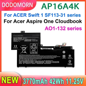  Аккумулятор для ноутбука DODOMORN AP16A4K для ACER Swift 1 SF113-31/Aspire One Cloudbook Серии AO1-132 11.25V 3770mAh Бесплатная Доставка