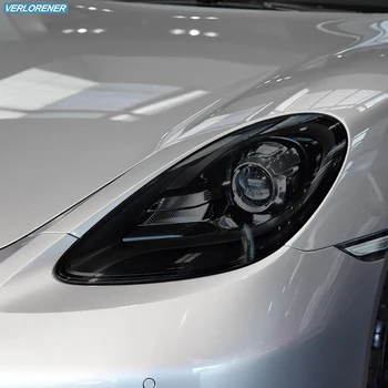  Защитная Пленка Для Автомобильных Фар Задний Фонарь С Дымчато-Черным Оттенком, Виниловая Прозрачная Наклейка TPU Для Porsche 718 Boxster Cayman GTS