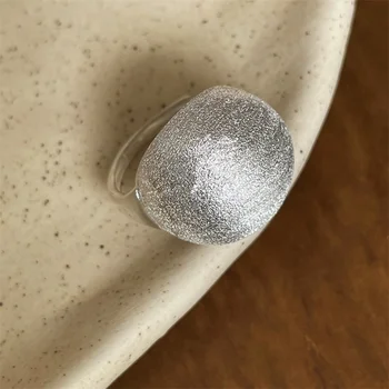  Металлическое кольцо с круглым шариком из серебра 925 Пробы для женщин и девочек, Ювелирные подарки в стиле панк Хип-Хоп e2246