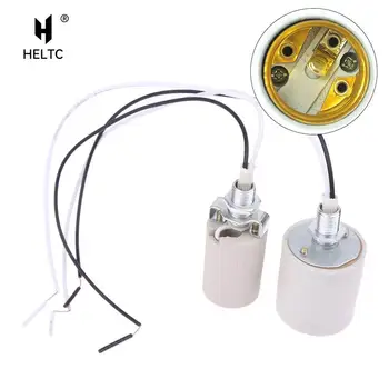  Светодиодная лампа Керамический Винтовой Термостойкий адаптер Для домашнего использования Круглая Розетка для цоколя лампы E14 Держатель лампы E27 с кабелем