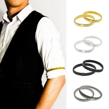  1 шт. Мужские эластичные металлические подвязки для рукавов, Мужская эластичная повязка на рукав рубашки