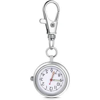  Настольные часы медсестры, карманные часы с клипсой для врачей, маленький брелок с секундами, брелок для ключей