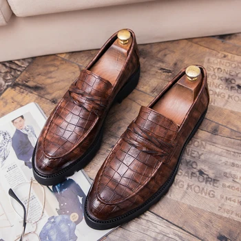  Дизайнерская брендовая мужская повседневная обувь из натуральной кожи, высокие лоферы, легкая мужская деловая обувь с низким берцем, бесплатная доставка