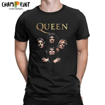  Креативные футболки рок-группы Queen для мужчин, футболки из чистого хлопка с круглым вырезом, футболки с коротким рукавом, одежда с принтом
