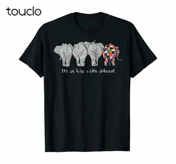  Новинка, Это Нормально- Быть Немного Другим - Забавная футболка Со слоном Унисекс S-5Xl Xs-5Xl, Изготовленные На Заказ Подарочные Забавные футболки С Коротким рукавом