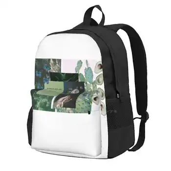  Будь заводным Или оставь дорожный рюкзак для ноутбука, школьные сумки, цитату Боба Дилана, Авокадо, Зеленую эстетическую бабочку