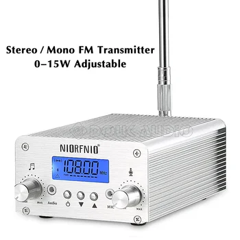  Возврат-Nobsound 0-15 Вт PLL UKW-Отправитель FM-передатчик Радиостанция HiFi Bluetooth U-диск ПК Управление 87-108 МГц