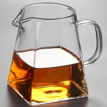  термостойкое ситечко для чая, встроенный чайный сервиз, чашка для разливки в японском стиле, с чайным фильтром, общественная чашка квадратной формы
