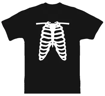  Рентгеновский снимок грудной клетки, смешная шутка, наука о скелете, Черная футболка