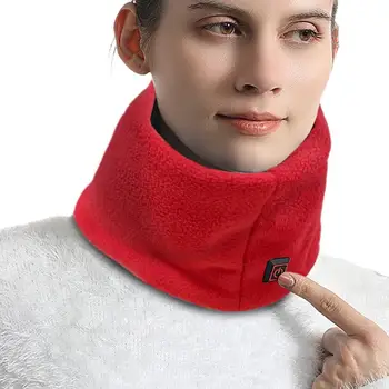  Электрическая грелка для шеи, бархатный электрический шейный платок, регулируемый по температуре шарф для велоспорта на открытом воздухе, мягкий для женщин и мужчин