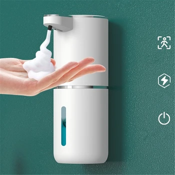  Автоматический Дозатор мыла с пеной объемом 380 Мл, Регулируемый на 4 передачи Умный Инфракрасный Индуктивный дозатор жидкости, Бесконтактная машина для дезинфекции рук