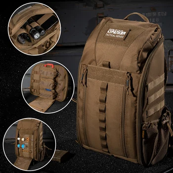  Yakeda Мужская военная сумка для скалолазания, армейский тактический рюкзак для походов, Спортивный рюкзак для путешествий, Водонепроницаемый рюкзак для кемпинга