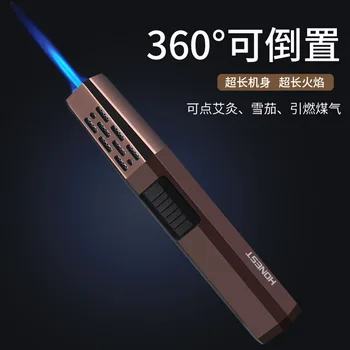  Новый Baicheng 360 ° Можно превратить прямо в зажигалку Надувной ветрозащитный прикуриватель Blue Flame Personality