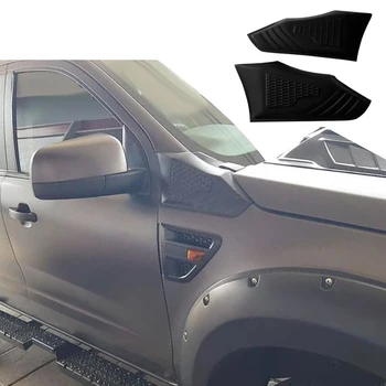  2шт Декоративная отделка бокового вентиляционного отверстия капота автомобиля для Ford Ranger T6 T7 2016 2017 2018 2019 2020